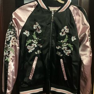 Le Lis embroidered bomber jacket, M LAST CHANCE